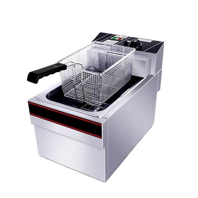 12kg χωρητικότητα Εμπορικές ηλεκτρικές τηγανητές τηγανίτες με μία δεξαμενή