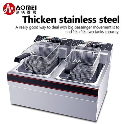 660x565x420mm Ανθεκτικό από ανοξείδωτο χάλυβα Ηλεκτρικά τσιπάκια Μηχανή βαθύς τηγανίτησης με παχύ καλάθι