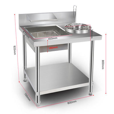 800/1000x700x800mm Εμπορικό τραπέζι ψαριών για την ταχεία και εύκολη συσκευασία
