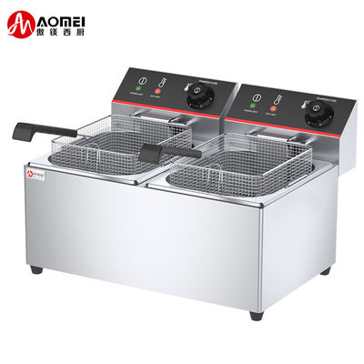 13L 13L Oil Fryer Professional 2 Tank 2 Basket Ηλεκτρικό Κοτόπουλο Ψήσιμο για το 2023