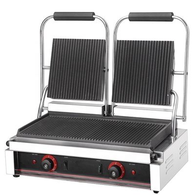 565x370x190mm Ηλεκτρικό Grill Επικοινωνίας Ζεστό Πλάκα BBQ Με Όλες τις Σχισμές Διπλό Πλάκα Panini Grill