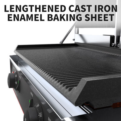 565x370x190mm Ηλεκτρικό Grill Επικοινωνίας Ζεστό Πλάκα BBQ Με Όλες τις Σχισμές Διπλό Πλάκα Panini Grill