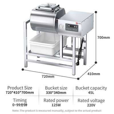 40L από ανοξείδωτο χάλυβα 201 Fast Food Vacuum Marinating Tumbler για εξοπλισμό κουζίνας