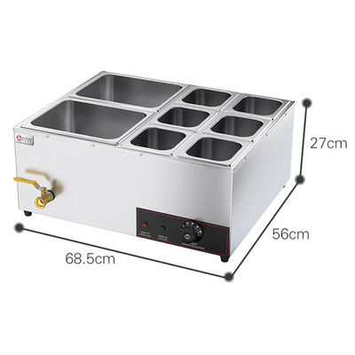 Εμπορική σούπα από ανοξείδωτο χάλυβα Bain Marie Εφοδιαστικό θερμαντήρα για ξενοδοχεία εστιατόρια μπουφέ