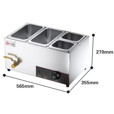 Εμπορική σούπα από ανοξείδωτο χάλυβα Bain Marie Εφοδιαστικό θερμαντήρα για ξενοδοχεία εστιατόρια μπουφέ