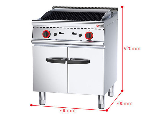Εμπορική κουζίνα Εστιατόριο Αέριο Lava Rock Grill με πολυλειτουργικό σχεδιασμό