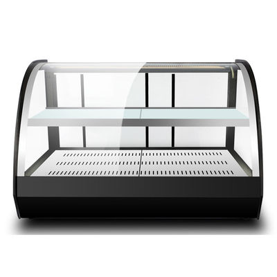 1200x530x580mm Μαύρη καμπυλωτή γυάλινη οθόνη τροφίμων θερμότερη για ζεστό φαγητό Θερμαντική επίδειξη