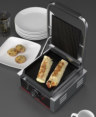 22x22 Ηλεκτρικό Πανίνι Grill Ατσάλι μονό επαφή Sandwich Press Εμπορικό Grill