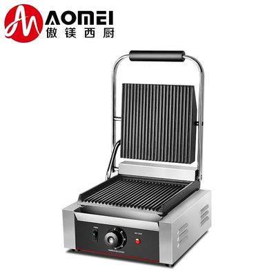 22x22 Ηλεκτρικό Πανίνι Grill Ατσάλι μονό επαφή Sandwich Press Εμπορικό Grill