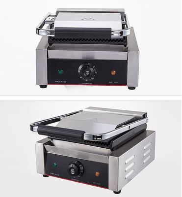22x22 Ηλεκτρικό Πανίνι Grill Ατσάλι μονό επαφή Sandwich Press Εμπορικό Grill