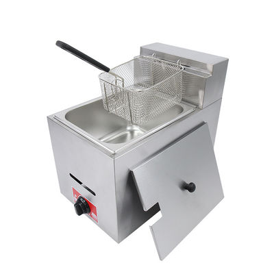 Συνεχής 6L Μίνι LPG Gas Deep Fryer για την παρασκευή τηγανητών τροφίμων στο τραπέζι