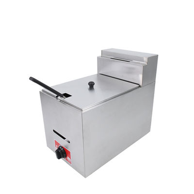Συνεχής 6L Μίνι LPG Gas Deep Fryer για την παρασκευή τηγανητών τροφίμων στο τραπέζι