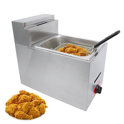 Συνεχής 6L Μίνι LPG Gas Deep Fryer για την παρασκευή τηγανητών τροφίμων στο τραπέζι