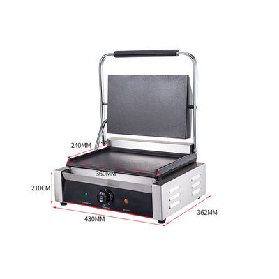 220V Εμπορικό Ατσάλι Μοναδικού Επικοινωνίας Grill Ηλεκτρικό Panini Sandwich Press