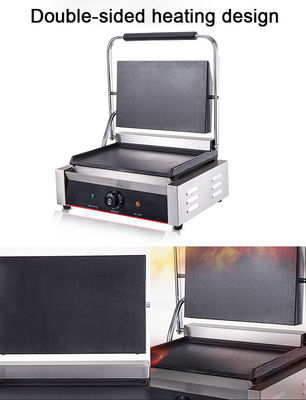 220V Εμπορικό Ατσάλι Μοναδικού Επικοινωνίας Grill Ηλεκτρικό Panini Sandwich Press