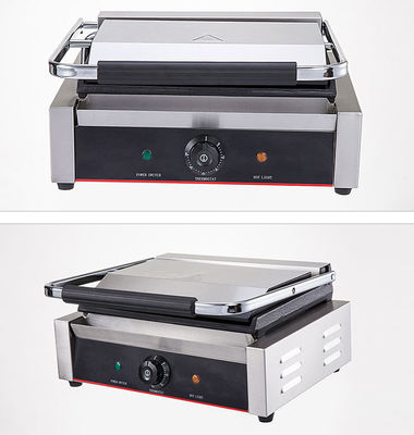 220V Εμπορικό Ατσάλι Μοναδικού Επικοινωνίας Grill Ηλεκτρικό Panini Sandwich Press