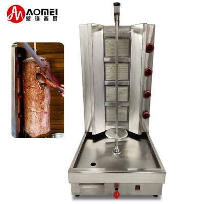 2/3/4 Καυστήρες Τύπος αερίου ΥΦΑ/ΦΑΣ Γυρίζων Shawarma Grill για υψηλής παραγωγικότητας Kebab Making