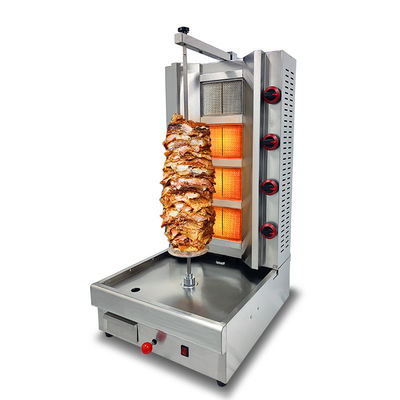 Βιώσιμο PG-04 Εμπορικό 4 καυστήρα Doner Kebab Machine Gas Shawarma Machine Για εστιατόριο