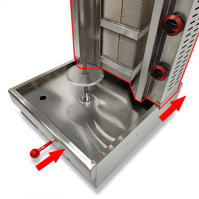 Βιώσιμο PG-04 Εμπορικό 4 καυστήρα Doner Kebab Machine Gas Shawarma Machine Για εστιατόριο