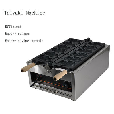 Μηχανή κατασκευής Taiyaki από ανοξείδωτο χάλυβα για εξοπλισμό σνακ και μεγέθους ψαριών 128x8x78mm