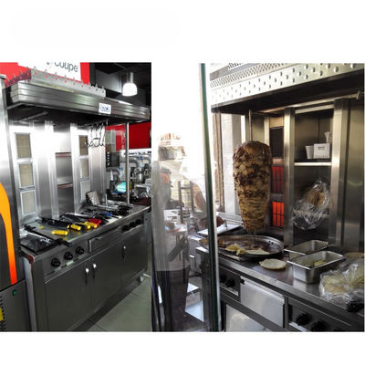 Μεγάλη ισχύς Grill κρέας γρήγορα και αποτελεσματικά Doner Kebab Shop Shawarma Making Machine