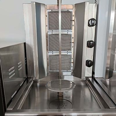 220V πλήρως αυτόματο Shawarma Grill Doner Kebab Machine με 2/3/4/5/6 καυστήρες Gas Grill