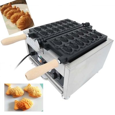 14PCS Γιαπωνέζικος σχήμα ψαριού Taiyaki Maker Ηλεκτρικό Mini Waffle Cone Baker για 220V