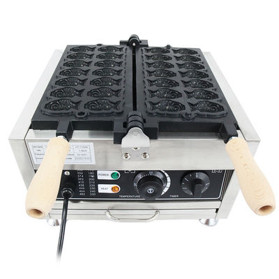 14PCS Γιαπωνέζικος σχήμα ψαριού Taiyaki Maker Ηλεκτρικό Mini Waffle Cone Baker για 220V