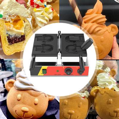 Σάνκς Έκανε Απλό Ηλεκτρικό Taiyaki Bear Waffle Maker με 2pcs κάθε μούχλα 11,25 KG