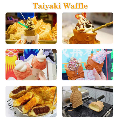 1400W Taiyaki Waffle Maker Ηλεκτρική μηχανή παρασκευής παγωτού με σχήμα ψαριού
