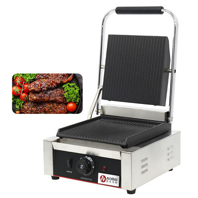 Ηλεκτρική επαφή Πανίνι Grill Press Grill με πλήρεις αυλακώσεις και αντιαφλεγμονώδη χειροπέδες