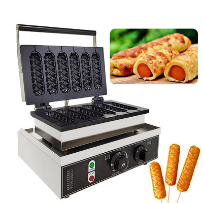 Μηχανή Waffle Corn μη κολλητική για την παρασκευή σνακ hotdog και corn dog σε εστιατόρια
