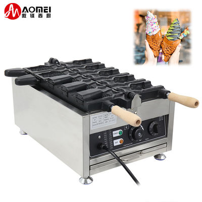 220v Ηλεκτρικό 5pcs Ανοιχτό στόμα Φαλιού σχήμα Waffle Maker Ταιγιάκι Μηχανή 375 * 700 * 290