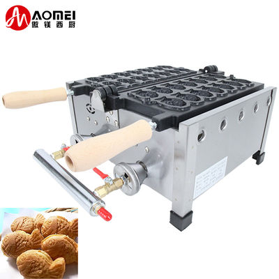 8.15 KG Αδιάκοπο 14pcs Μικρό ψάρι σχήμα Waffle Maker Ατσάλινο Taiyaki Μηχανή αερίου