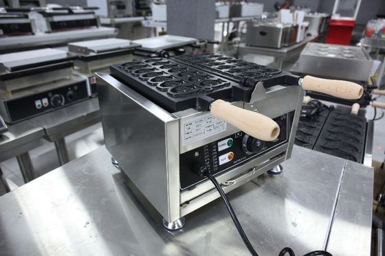 Εμπορικός κατασκευαστής Taiyaki 110v-220v με ηλεκτρική πηγή ενέργειας και υλικό από ανοξείδωτο χάλυβα