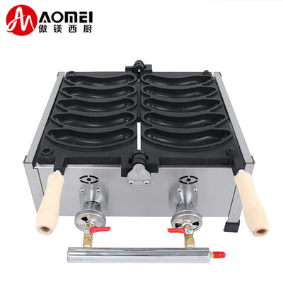 5pcs Gas Electric Long Waffle Maker Μηχανή για τη δημιουργία βαφλών