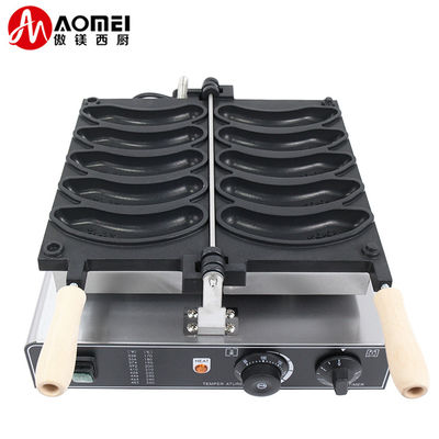 510x400x190mm Μηχανή παρασκευής βάφλες σε σχήμα μπανάνας 2023 μοντέλο 5pcs χωρητικότητα