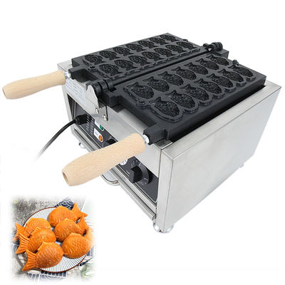 Σάντουιτς Πλάκες Ψάρι σχήμα Waffle Maker Μηχανή 14 Κέικ Taiyaki Ηλεκτρικό Κέικ γρήγορου φαγητού