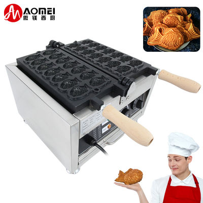 Σάντουιτς Πλάκες Ψάρι σχήμα Waffle Maker Μηχανή 14 Κέικ Taiyaki Ηλεκτρικό Κέικ γρήγορου φαγητού