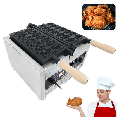 Σάντουιτς Πλάκες Ψάρι σχήμα Waffle Maker Μηχανή 14 Κέικ Taiyaki Ηλεκτρικό Κέικ γρήγορου φαγητού