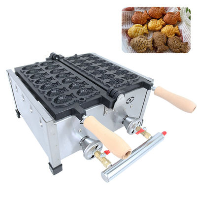 8kg Gas Power Taiyaki Waffle Maker μοντέλο AO-1104R για αρτοποιία και σνακ παγωτού