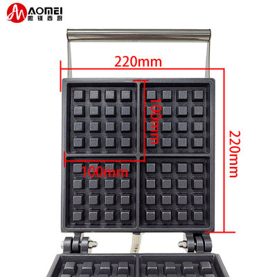 Ηλεκτρική Βελγική Βάφλα Φτιάχτης 4pcs ορθογώνια βάφλα για σνακ