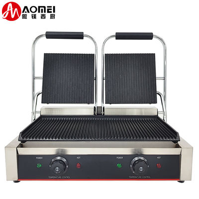 Ηλεκτρικό χυτοσίδηρο Επαφή Grill Σάντουιτς και μηχανή βοδινού εμπορικό εξοπλισμό τροφίμων