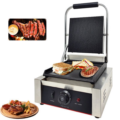 Ηλεκτρική συσκευή παραγωγής σάντουιτς Panini Press με ένα μόνο κεφάλι χωρίς λειτουργία ελέγχου μέσω εφαρμογής