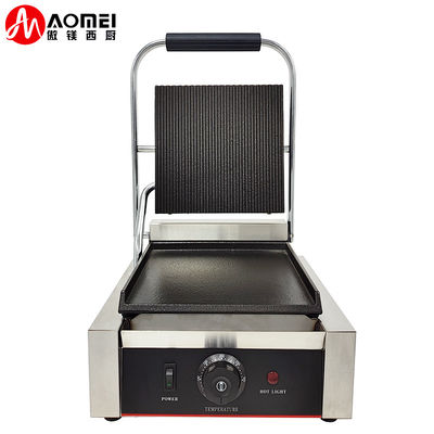 Ηλεκτρική συσκευή παραγωγής σάντουιτς Panini Press με ένα μόνο κεφάλι χωρίς λειτουργία ελέγχου μέσω εφαρμογής