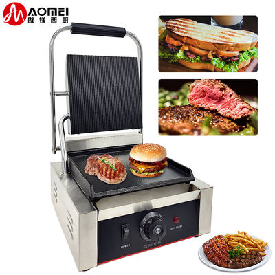 Ηλεκτρική συσκευή παραγωγής σάντουιτς Panini Press με ένα μόνο κεφάλι χωρίς λειτουργία ελέγχου μέσω εφαρμογής