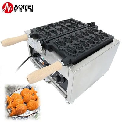 Μηχανή Ταιγιάκι 14pcs/plate Ηλεκτρικό LPG τύπου ψαριού Waffle Maker για Mini Taiyaki