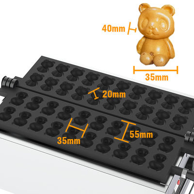 Ζωοειδές σχήμα σνακ Waffle Maker με μη κολλητική επικαλυμμένη πλάκα και ρυθμιζόμενη ισχύ 3000W
