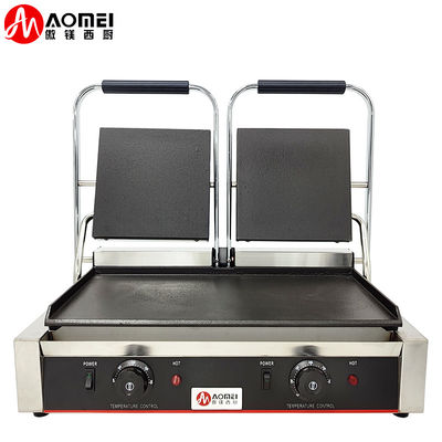 Ατσάλι Cast Iron Πανίνι Επαφή Grill Maker για εστιατόριο αρτοποιία Snack 220v