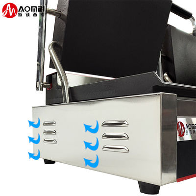 Ατσάλι Cast Iron Πανίνι Επαφή Grill Maker για εστιατόριο αρτοποιία Snack 220v